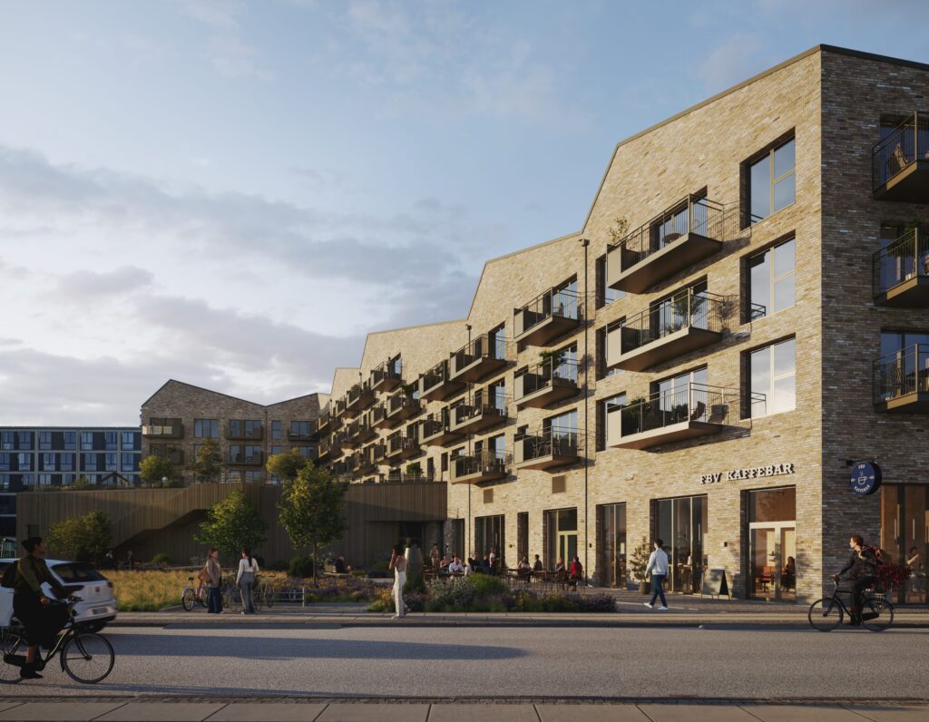 FBV NORDVEST på Frederiksborgvej med erhvervslokaler, café og dagligvarebutik i hjertet af Nordvest.
